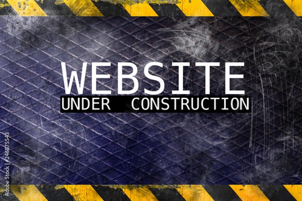Fototapeta Platzhalter für leere Webseite oder Webseite die gerade erstellt oder geändert wird mit dem Text: "Website under construction".