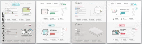 Fototapeta Business website template elements collection.