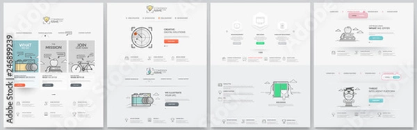 Fototapeta Business website template elements collection.