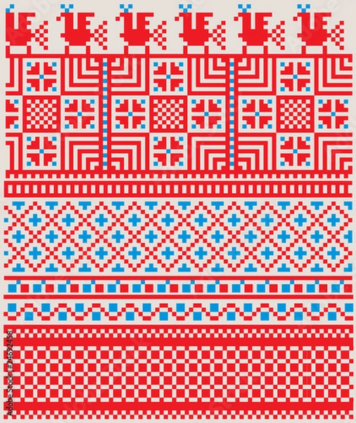 Fototapeta American textile pattern