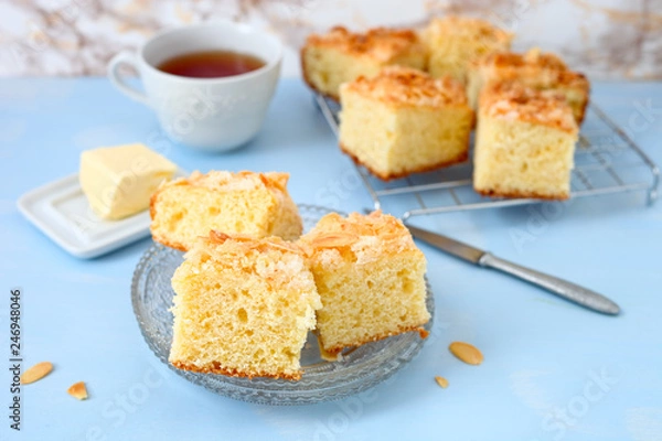 Obraz Butterkuchen mit Mandelblättchen