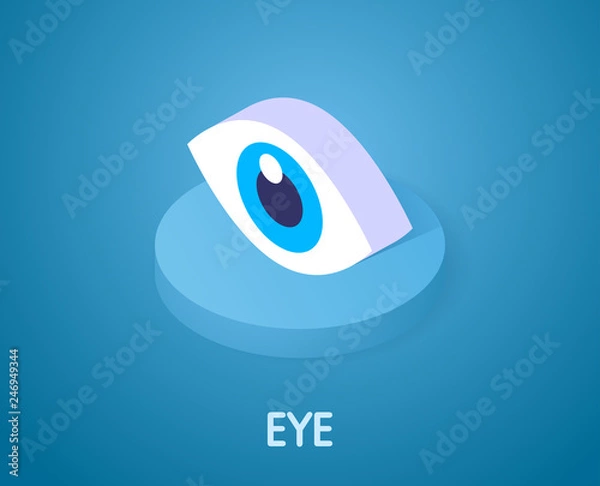 Obraz Eye isometric icon. Vector illustration. 3d concept