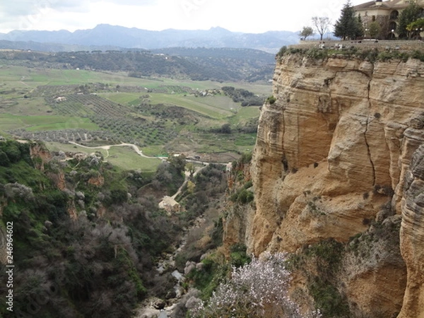 Obraz 崖の上からの風景