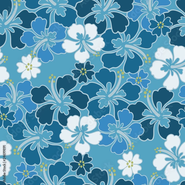 Obraz Hibiscus seamless pattern