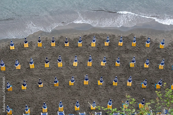 Obraz Sunbeds on the beach