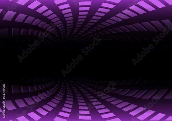 Obraz Purple vector tunnel backgroun abstraction