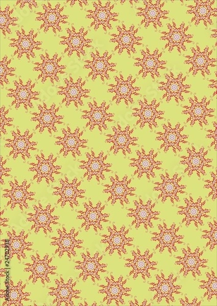 Fototapeta Vegetative pattern from branches and leaves