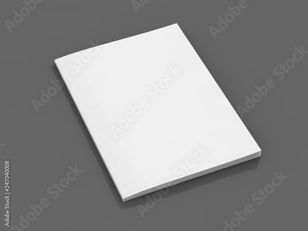 Fototapeta Blank page or notepad for mockup or simulations. 3D