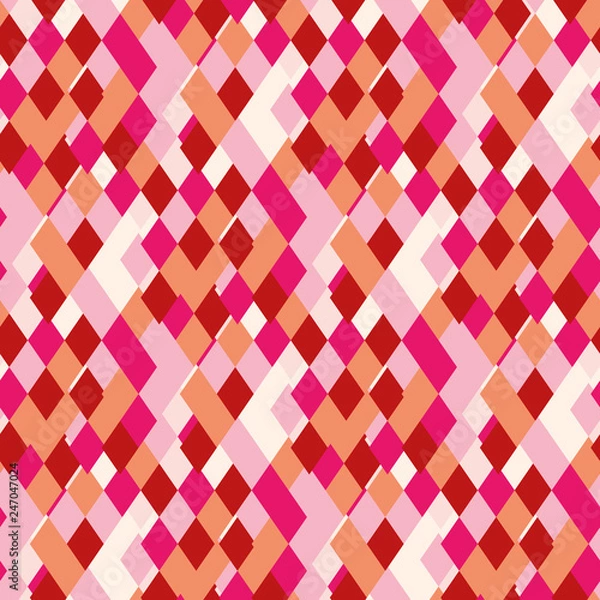 Obraz Rhombic bright pattern of iridescent details. Emotional pattern suitable for decoration paper.