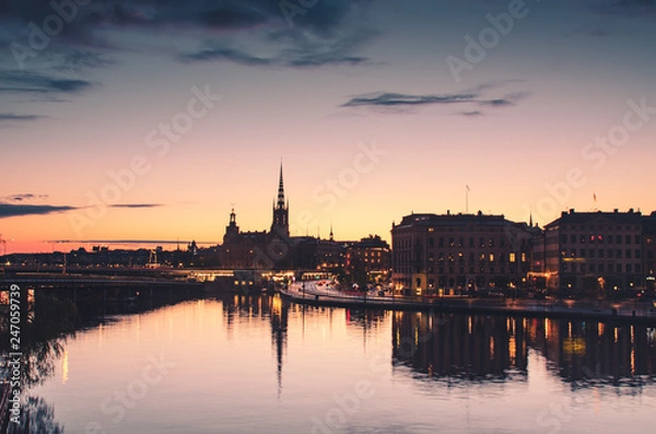 Fototapeta Stockholm sunset view