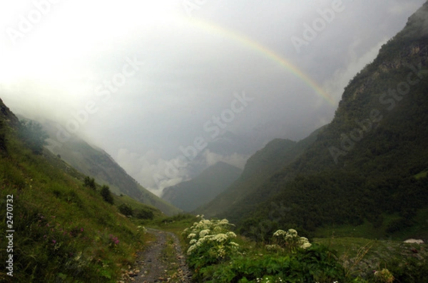 Fototapeta rainbow in mountains