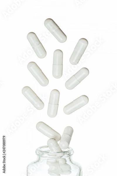 Obraz White medicine  capsules