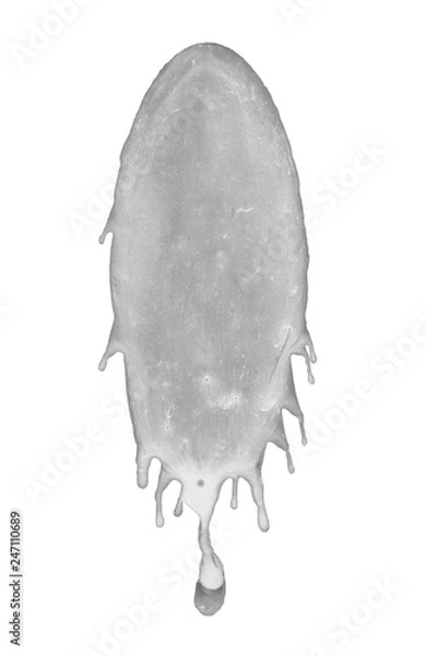 Obraz Original bird droppings on white background isolated