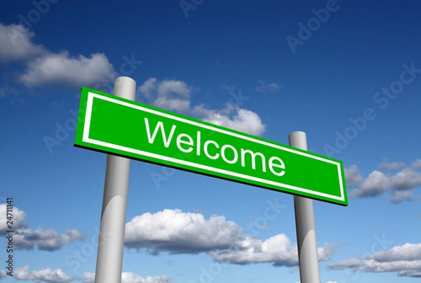Obraz Welcome street sign