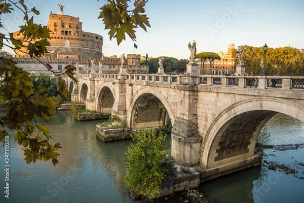 Obraz Castel Sant'Angelo brücke Sunset