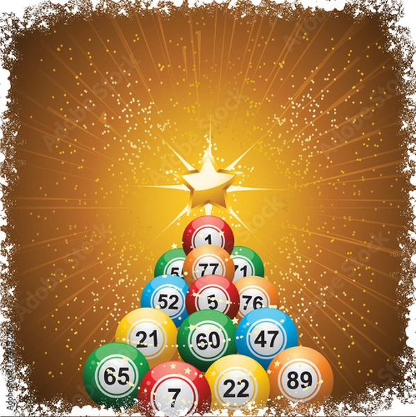 Obraz Bingo ball Christmas tree