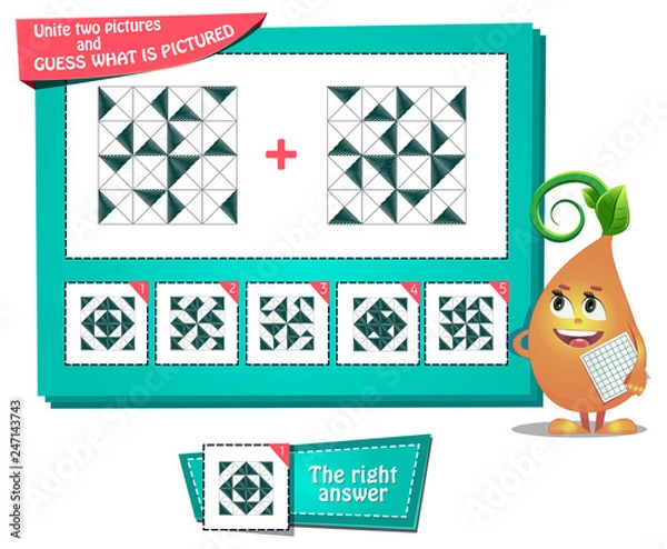 Obraz  iq educational game two pictures