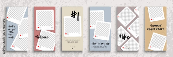 Obraz Editable Instagram Stories template. Streaming. 