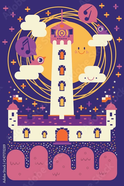 Obraz La Serena Chile Cute Lighthouse