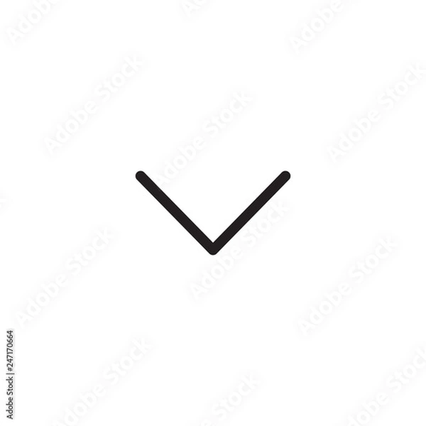 Fototapeta Drop down arrow icon. Down Icon - Vector