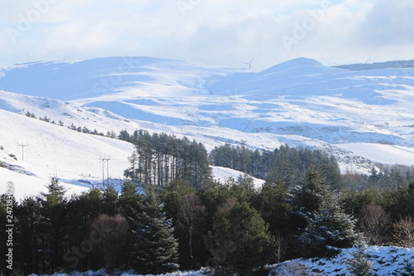 Fototapeta panoramic view of the mountains