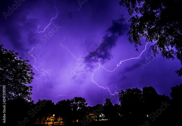 Fototapeta Gewitter über badenwürtemberg böblingen