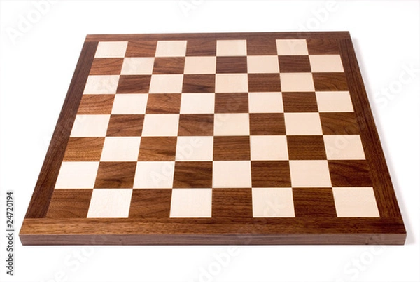 Obraz empty wooden chess board
