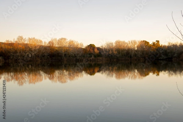 Obraz sunset over the lake