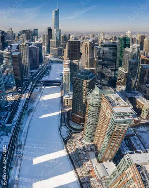 Obraz Winter panorama of Chicago.