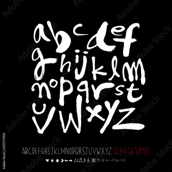 Fototapeta 벡터 문자 / 손으로 쓴 글씨체