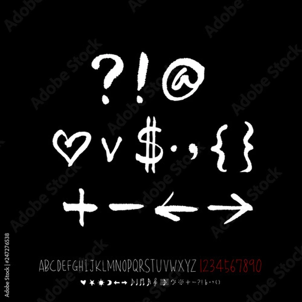 Fototapeta 벡터 문자 / 손으로 쓴 글씨체