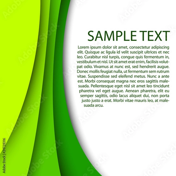 Obraz Abstract green background with custom text copy space