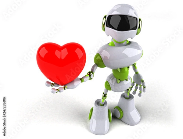 Obraz Green robot - 3D Illustration