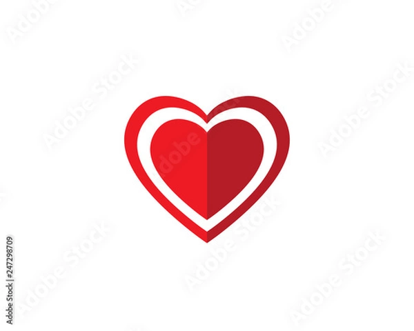 Fototapeta Heart Logo design vector template. Happy Valentines Day concept. Infinity   Love Logotype icon