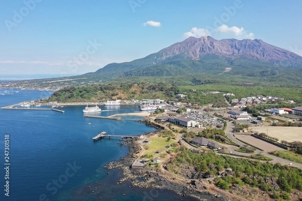 Obraz 桜島港上空からの空撮