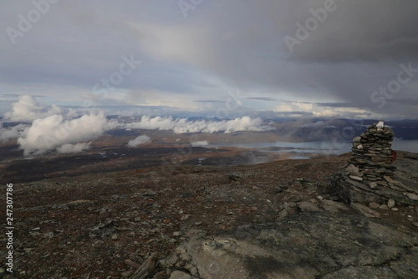 Fototapeta clouds over mountains