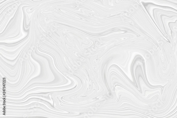 Fototapeta Marble with a white background pattern in a gray strip. Texture of wavy lines and patterns for wallpaper.