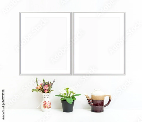 Fototapeta 8x10 16x20 Set of Two Vertical Frame Mockup