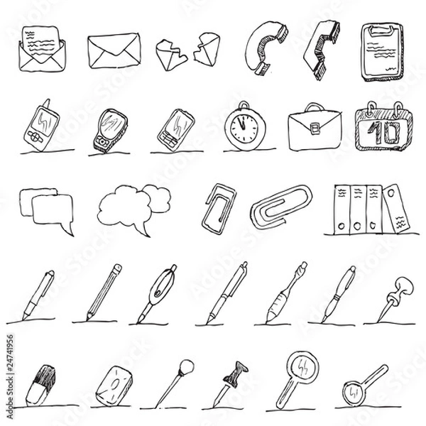 Fototapeta communication hand draw element vector