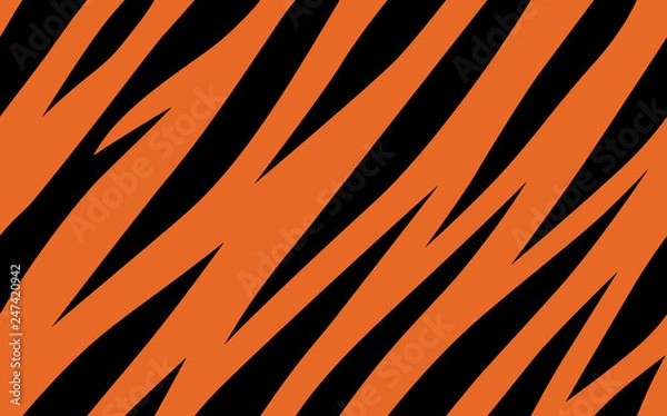 Obraz stripe animals jungle tiger fur texture pattern seamless repeating orange yellow black