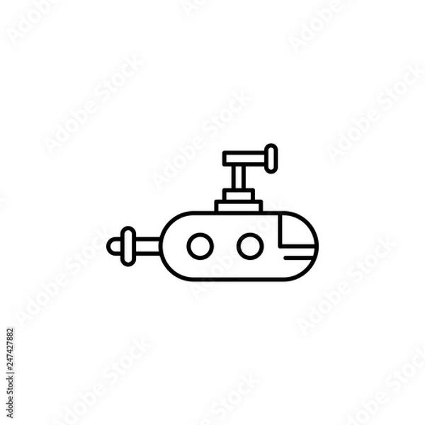 Fototapeta submarine, robot outline icon. Signs and symbols can be used for web, logo, mobile app, UI, UX