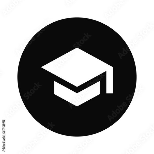 Obraz Graduation cap icon vector