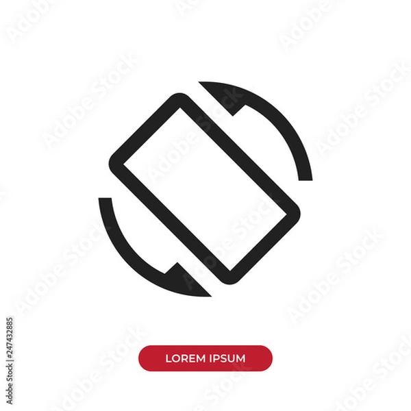 Obraz Screen rotation vector icon