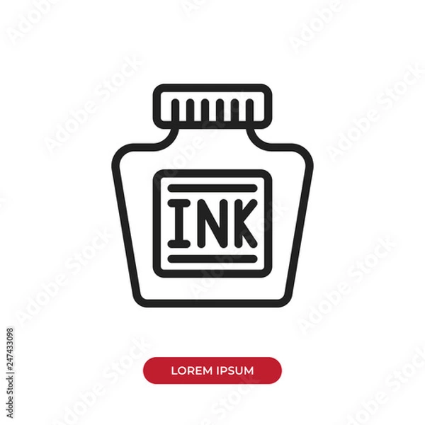 Obraz Ink bottle vector icon