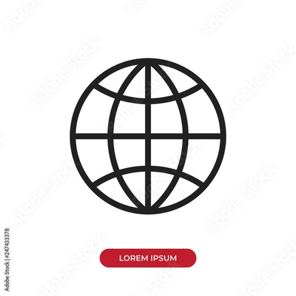Obraz Globe vector icon