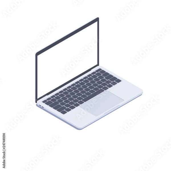 Obraz Isometric Laptop. Vector 3d isometric laptop computer