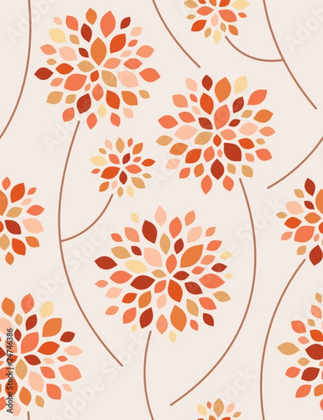 Obraz Autumn. Seamless background. Vector illustration.
