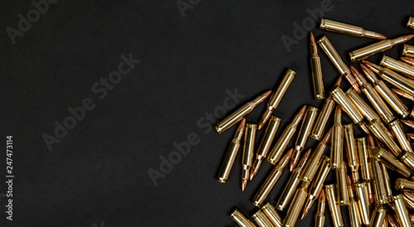 Fototapeta Cartridges on a black background