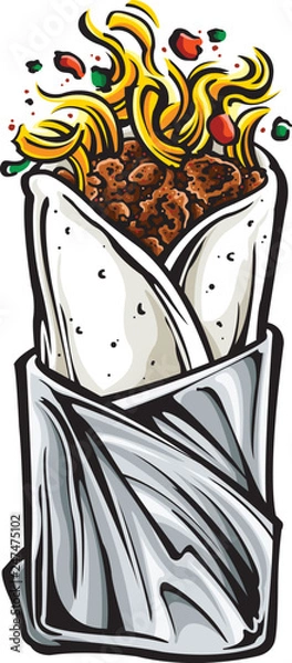 Fototapeta Food truck burrito