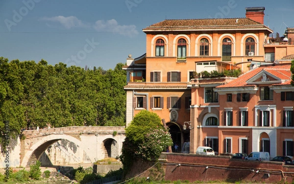 Obraz wyspa tybera, rzym